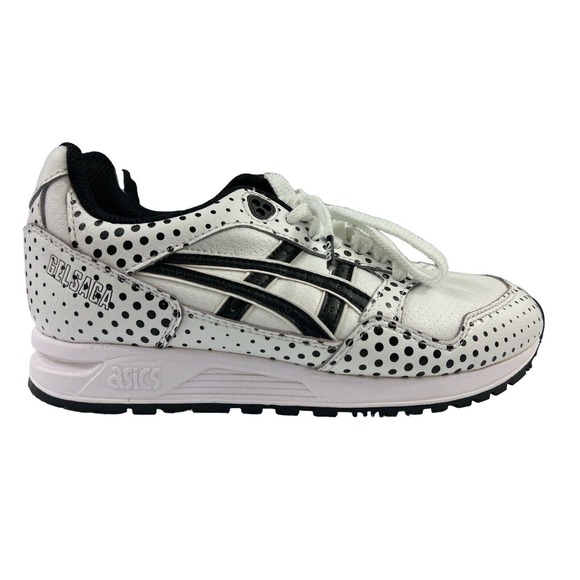 ASICS Tiger Gel‎ Saga Black/White Polka Dot Women Sz 6 - Picture 3 of 7